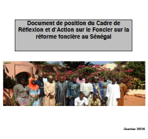 Proposition de réforme foncière du CRAFS, 2016