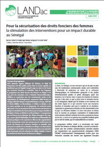 Sécurisation des droits fonciers des femmes, 2018