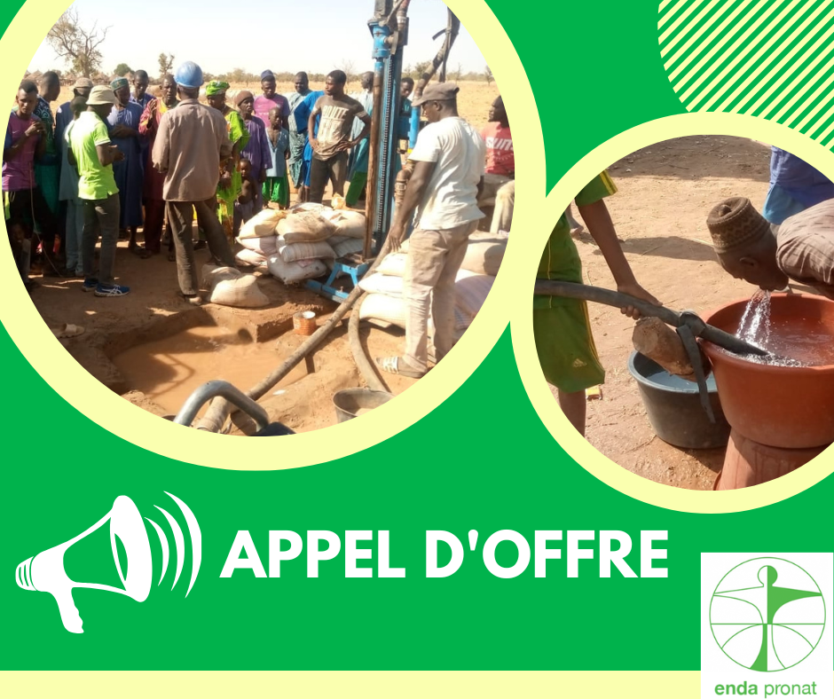 Appel d'offres : Réalisation de 5 mini forages dans la commune de Ndoga Babacar